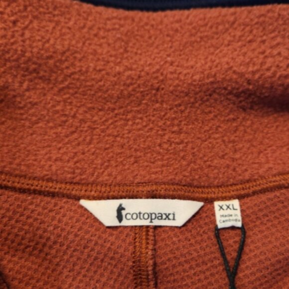 Cotopaxi Abrazo Half-Zip Cream, Spice, Navy Fleece Pullover Jacket - Picture 8 of 11